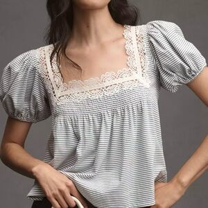 SOLD!! NOT AVAILABLE NWT Maeve Square Neck Puff Sleeve Swing Top